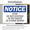 Signmission Stop Do Not Dispose Of Pet Waste In Storm Sewer, 24 in W x Rectangle, Vinyl Decal OS-2PACK-NS-D-1824-L-18475 - alternate 4